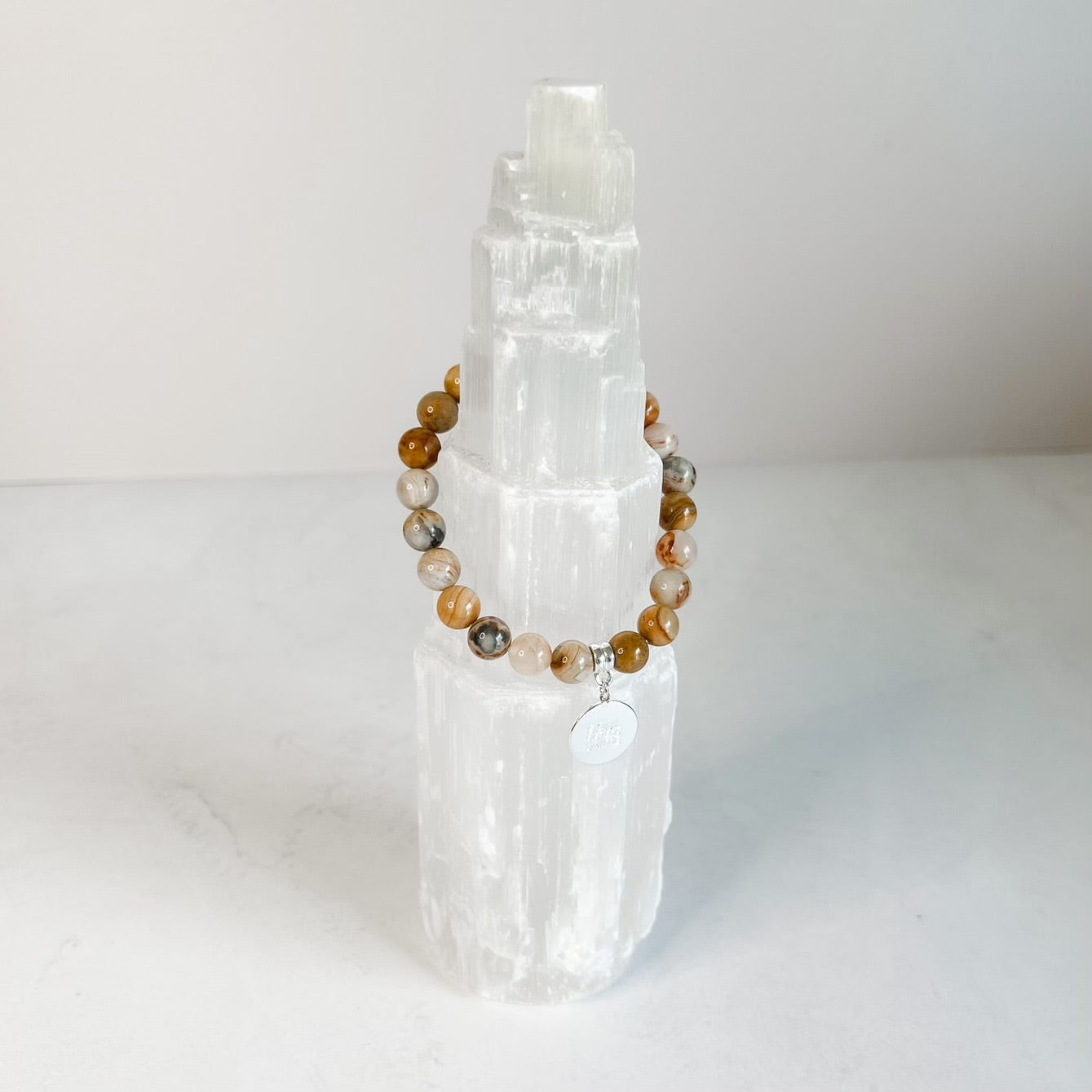 Crazy Lace Agate Crystal Bracelet